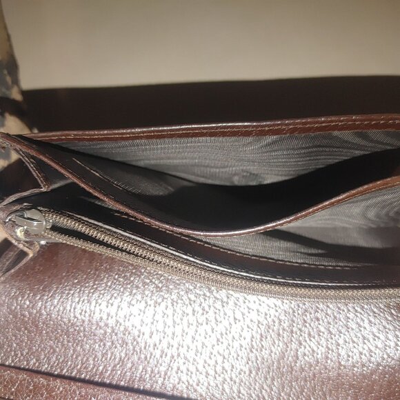 Gucci Logo Long Wallet Brown MonogramCanvas Leather Vintage Fair - Picture 11 of 16